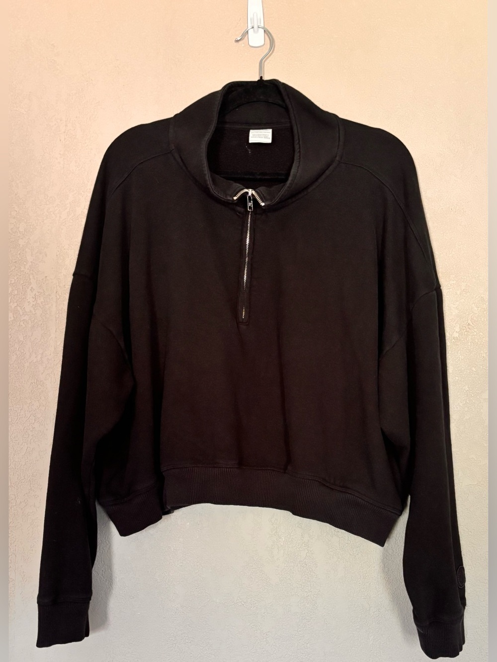 Black Victoria’s Secret PINK Quarter Zip Pullover XXL